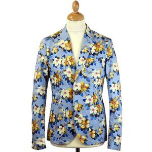 Mens Original Penguin Retro 60s Vintage Floral Blazer‎ with Pockets Size Small
